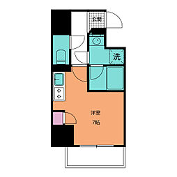 スクエアアパートメント ワンルームの間取図画像