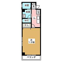 エスポワール東別院 1Kの間取図画像