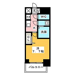 プレサンス東別院駅前2 1Kの間取図画像