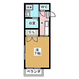 児玉ビル 1Kの間取図画像