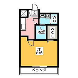 SDCourtKanayama 1Kの間取図画像