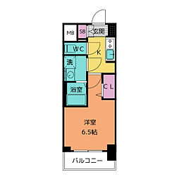 S-RESIDENCE上前津駅前 1Kの間取図画像