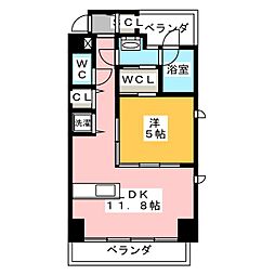IZResidence 1LDKの間取図画像
