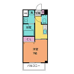 レジデンス東別院スクエア2 1Kの間取図画像