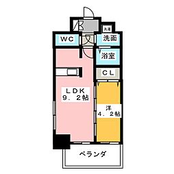 ファステート名古屋ラプソディ 1LDKの間取図画像