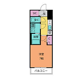 S-RESIDENCE金山3丁目 1Kの間取図画像