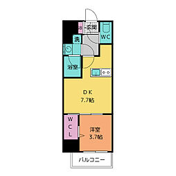 MAKESKAMIMAEZU4 1DKの間取図画像