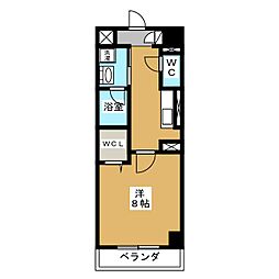 ル・ソレイユ 1Kの間取図画像