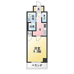 スタジオスクエア大須 1Kの間取図画像