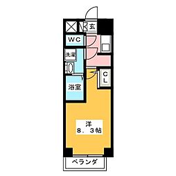 S-RESIDENCE熱田 1Kの間取図画像
