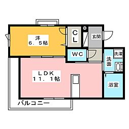 シャーメゾン菊住 1LDKの間取図画像