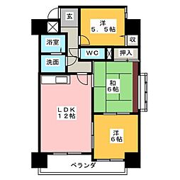 スリーシャイン大磯 3LDKの間取図画像
