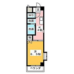 セントラル瑞穂 1DKの間取図画像