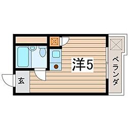 フォレスト石田町 ワンルームの間取図画像