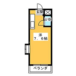 ラ・トゥール呼続 ワンルームの間取図画像
