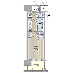 パルティール笠寺 1Kの間取図画像
