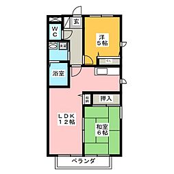 ボックスツリー 2LDKの間取図画像