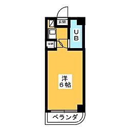 メトロM24 1Kの間取図画像
