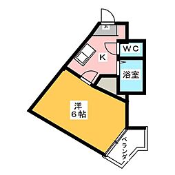 メゾンドパラディ18 1Kの間取図画像