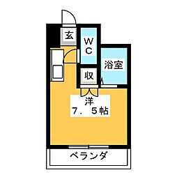 Reverence瑞穂 ワンルームの間取図画像
