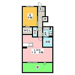 ヌーボラビアンカ 1LDKの間取図画像