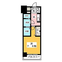 S-RESIDENCE堀田 1Kの間取図画像