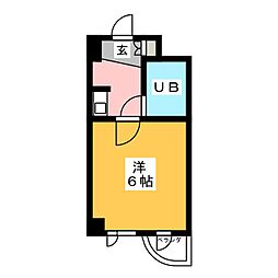 ライオンズマンション丸の内第5 12階1Kの間取り