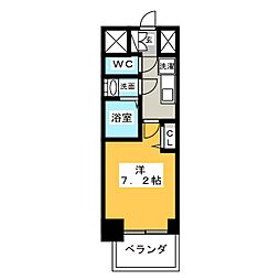 プレサンス丸の内アデル 1Kの間取図画像