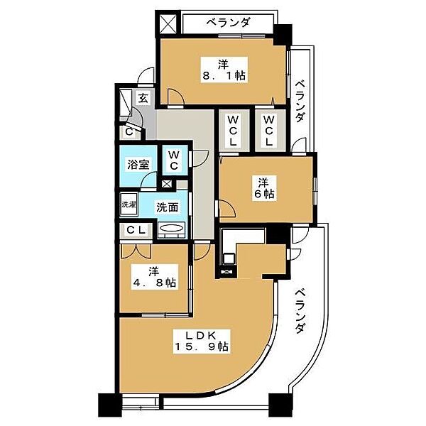 リエトコート丸の内 ｜愛知県名古屋市中区丸の内３丁目(賃貸マンション3LDK・13階・90.52㎡)の写真 その2