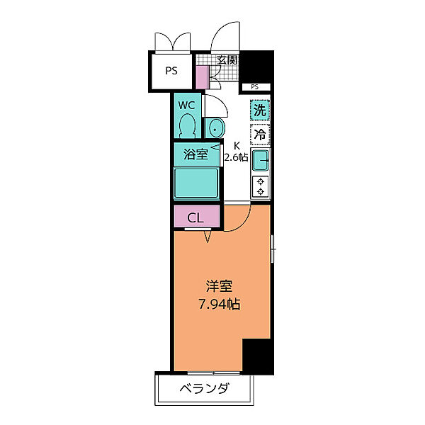 クレストタワー栄 603｜愛知県名古屋市中区栄４丁目(賃貸マンション1K・6階・25.96㎡)の写真 その2