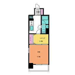 ブランシエスタ泉 12階1DKの間取り