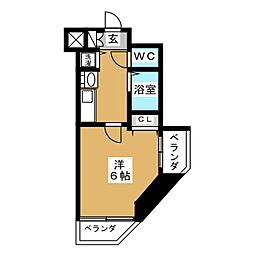 プレサンス名古屋城前 1Kの間取図画像