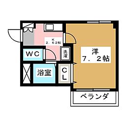 プロビデンス泉I 6階1Kの間取り