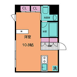 ＫＤＸレジデンス東桜I 18階ワンルームの間取り