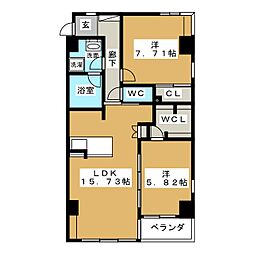 間取図画像 2LDK