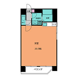 ＥＳＳＥ栄 5階ワンルームの間取り