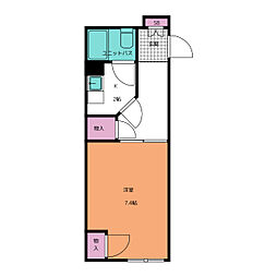 丸の内東桜ビル 4階1DKの間取り