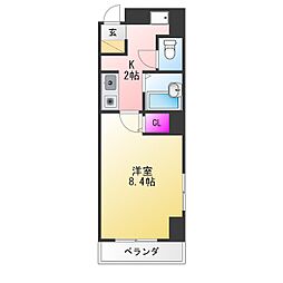 プロビデンス泉1 1Kの間取図画像