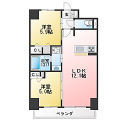 間取図画像 2LDK