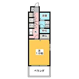 メゾンドール上泉 1Kの間取図画像