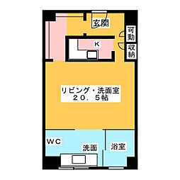 プリンセス姫ラグジュアリースイート 1Kの間取図画像