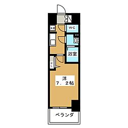 プレサンス新栄リベラ 1Kの間取図画像
