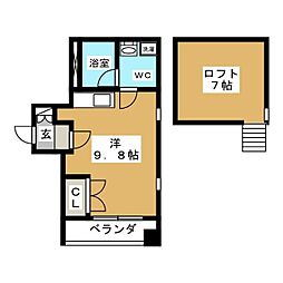 アーバン栄 ワンルームの間取図画像