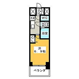プレサンス丸の内アデル 1Kの間取図画像
