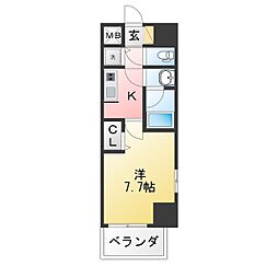 セイワパレス丸の内駅前プレミア 1Kの間取図画像