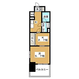 ブランシエスタ泉 2Kの間取図画像