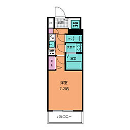 エス・キュート丸の内 1Kの間取図画像