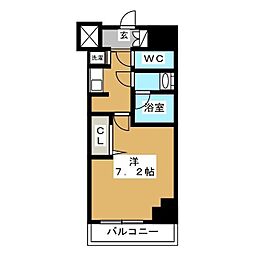 セイワパレス丸の内駅前プレミア 1Kの間取図画像
