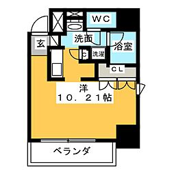 フォレスト那古野 ワンルームの間取図画像