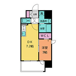 エスリード泉外堀通 1DKの間取図画像